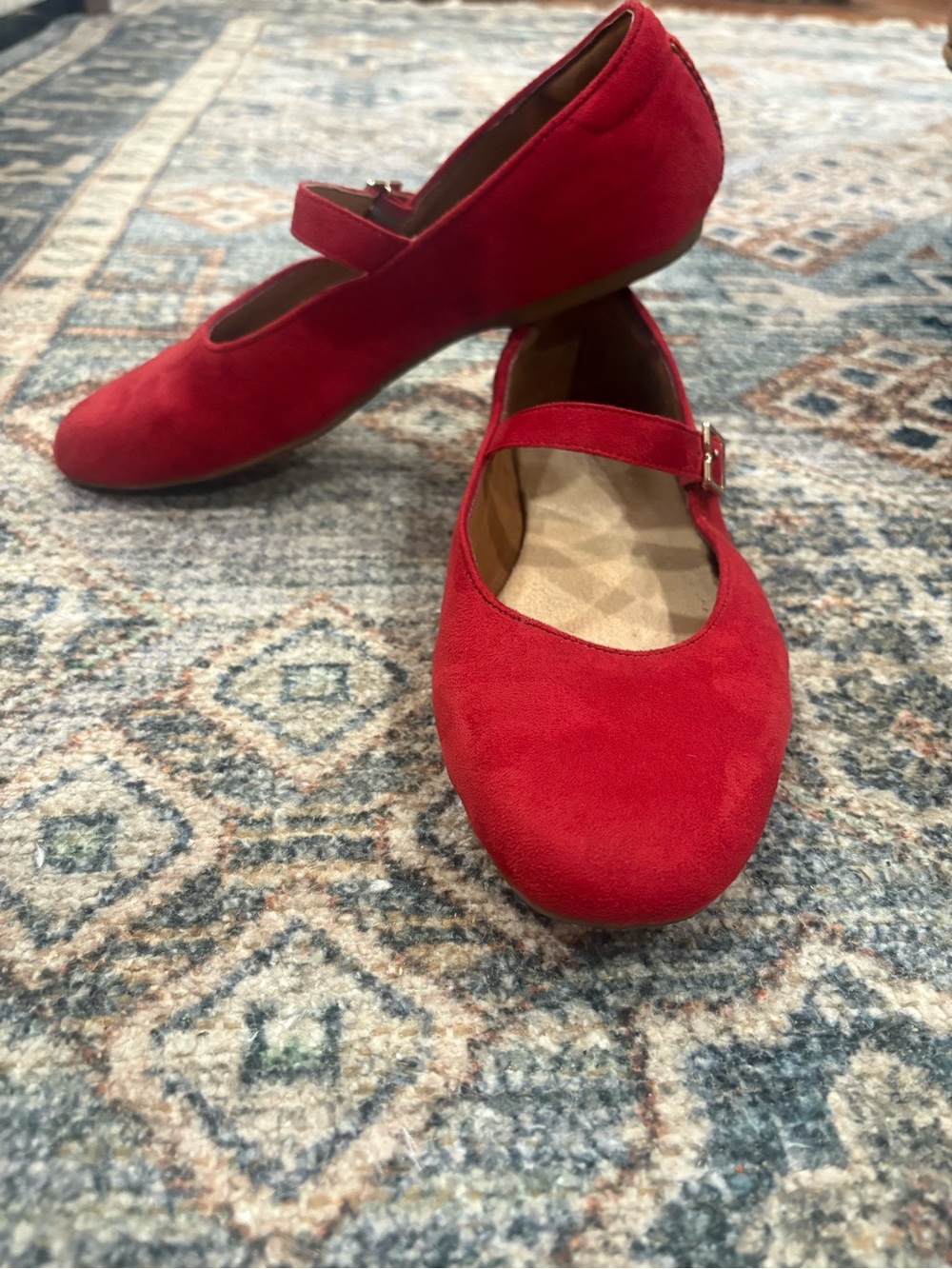 Dr. Scholl's Red Mary Jane Flats with Buckle